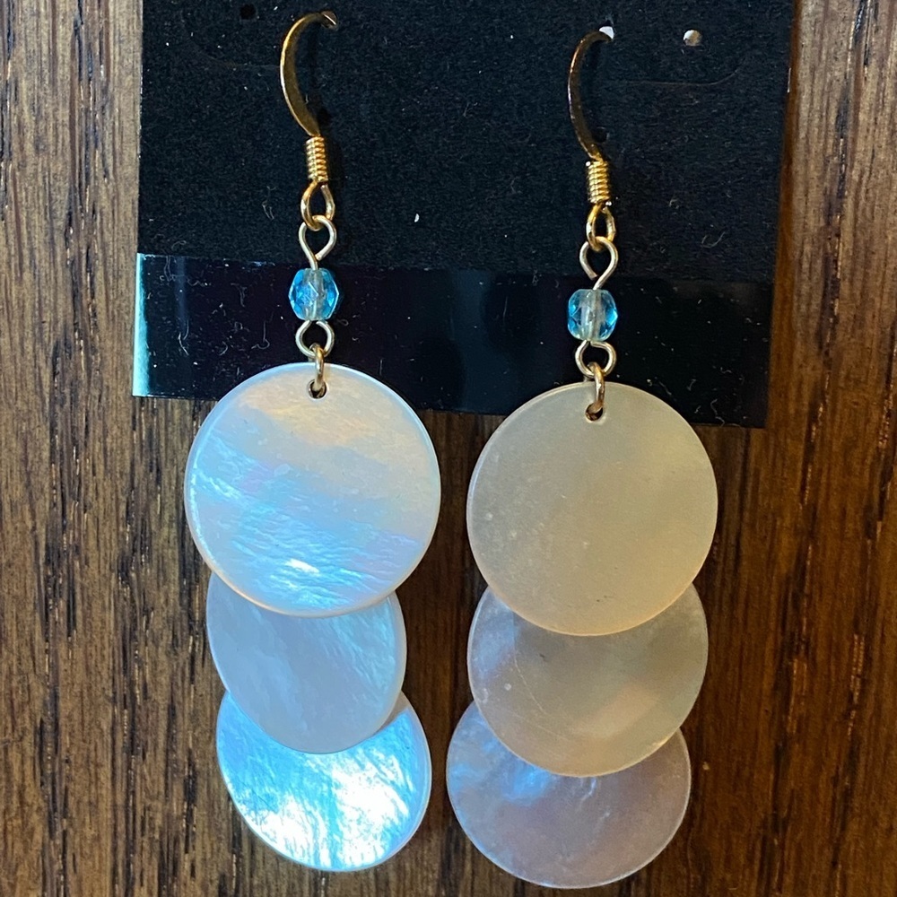 3/$15 Dangling Abalone Style Earrings
